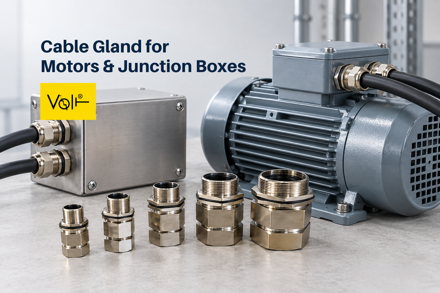 Cable gland for motors and junction boxes used in industrial electrical applications
